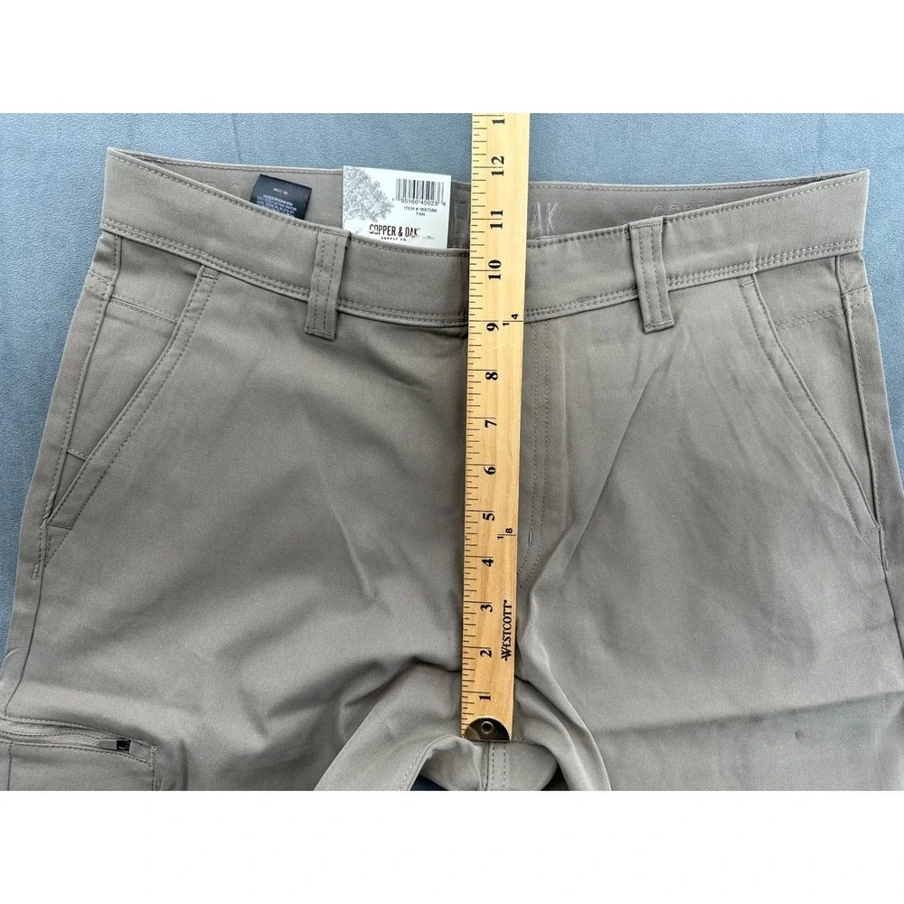 Copper Oak Supply Co Mens Tan Straight Leg Cargo Pants Size 32x32 100 Polyester